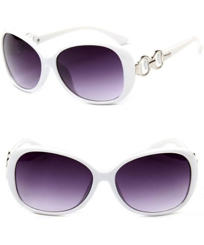 2019 Oversized Gradient Ladies Sunglasses Women Brand Designer Classic Black - White - C818Y6T5ITG $5.66 Oversized
