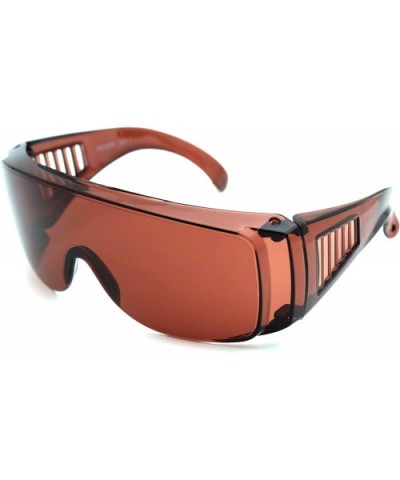 Fit Over Wrap Around Sunglasses No Blind-spot Safety Glasses - Day Driving - C612706O9RD $6.23 Oval