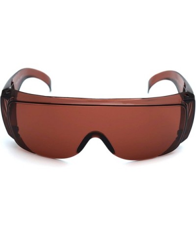 Fit Over Wrap Around Sunglasses No Blind-spot Safety Glasses - Day Driving - C612706O9RD $6.23 Oval