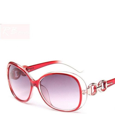 2019 Oversized Gradient Ladies Sunglasses Women Brand Designer Classic Black - White - C818Y6T5ITG $5.66 Oversized