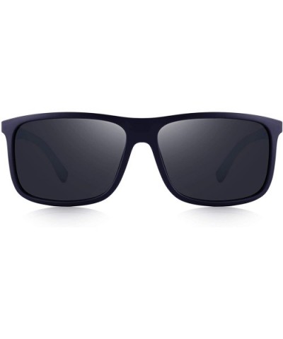 Polarized Square Sunglasses for Men Sports Aluminum Legs O8132 - Dark Blue - CL18INN2C42 $12.98 Square