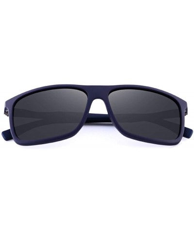 Polarized Square Sunglasses for Men Sports Aluminum Legs O8132 - Dark Blue - CL18INN2C42 $12.98 Square