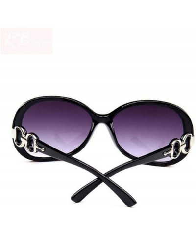 2019 Oversized Gradient Ladies Sunglasses Women Brand Designer Classic Black - White - C818Y6T5ITG $5.66 Oversized