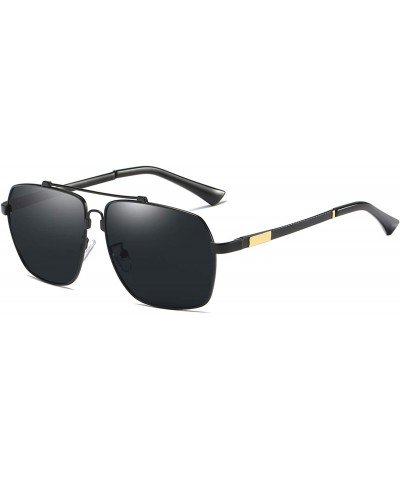 Elasticity Frame Sunglasses for Men HD Polarized UV400 Protection Outdoor Driver Glasses - B - CX197XI4WWT $17.04 Aviator