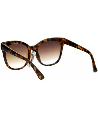 Womens Super Oversized Sunglasses Butterfly Frame Flat Mirror Lens - Tortoise (Blue Mirror) - CS187K3ASU4 $6.77 Butterfly