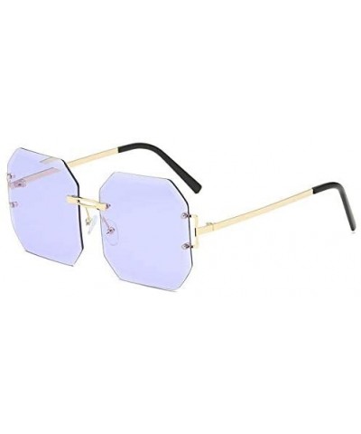 Women Square Sunglasses Designer Rimless Shades Sun Glasses Luxury Ladies Eyewear - 4 - C018Y39EWSE $20.45 Rectangular