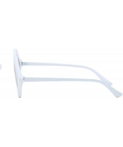 Fashion Lips Frame Oversized Plastic Lenses Sunglasses for Women UV400 - White Yellow - CN18N775ESU $6.26 Rectangular