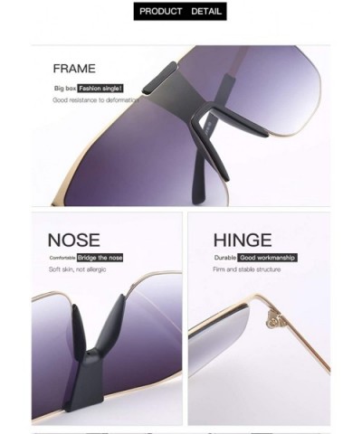 Unisex Oversized Square Sunglasses for Women Men UV Protection Fashion Large Frame Stylish Inspired 18418 - C1 - CB198UQDDOZ ...