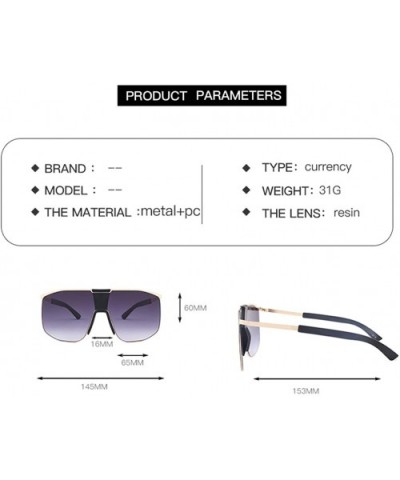 Unisex Oversized Square Sunglasses for Women Men UV Protection Fashion Large Frame Stylish Inspired 18418 - C1 - CB198UQDDOZ ...