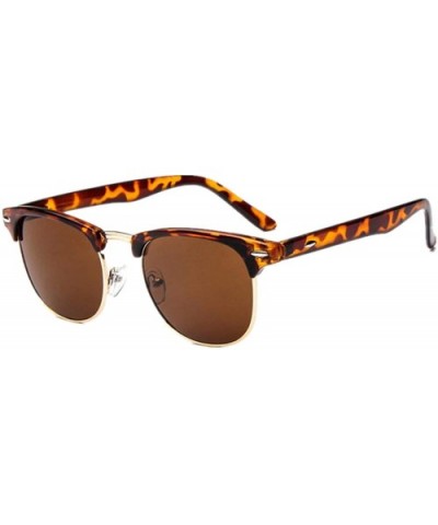 Half Metal Sunglasses Men Women Er Eyeglasses Mirror SunGlass Fashion Gafas De Sol Leopard Driving Sun Glasses - CG198AGYE5N ...