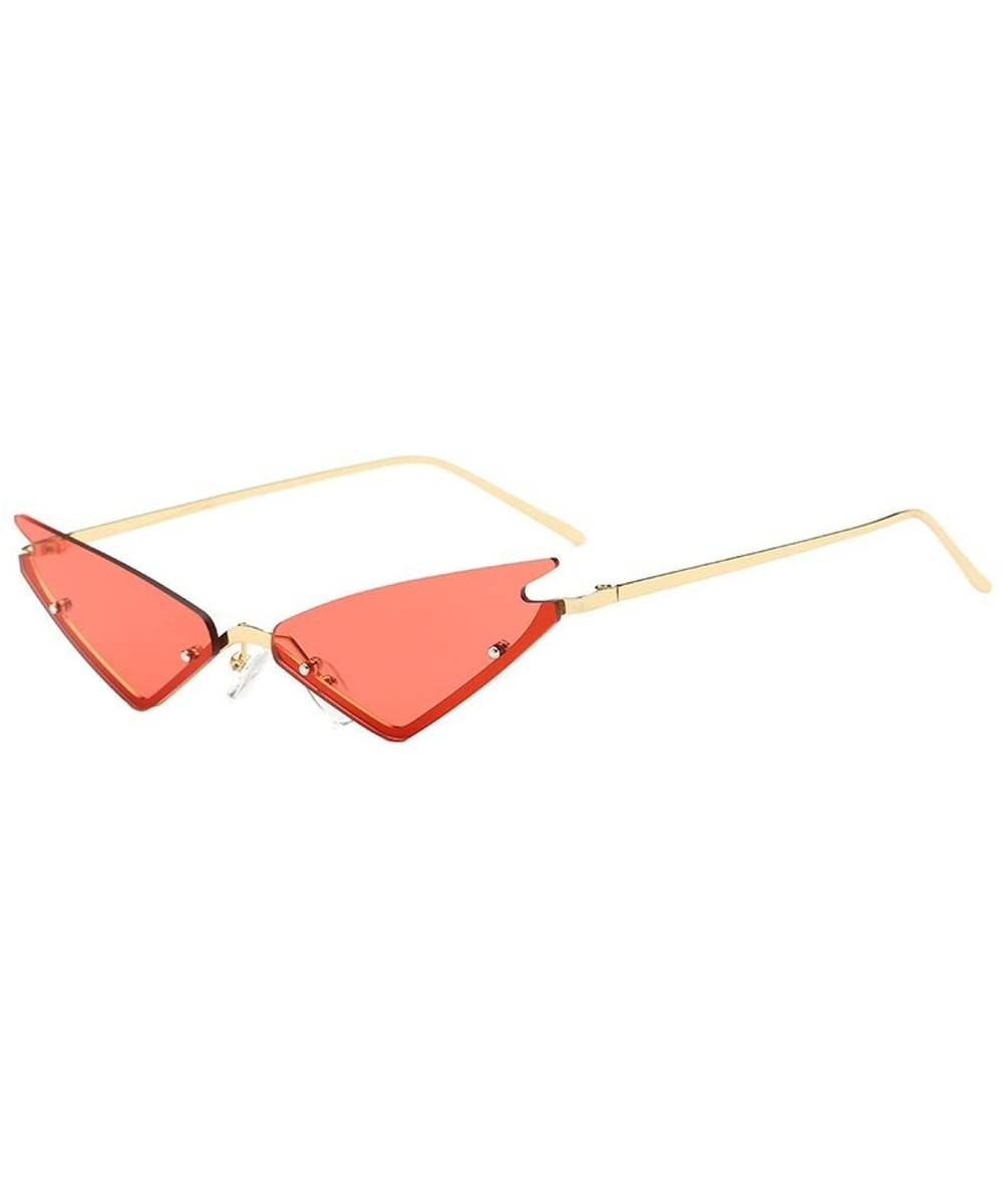 Sunglasses Personality Irregular Eyeglasses - G - C4190HXX7CZ $6.64 Rimless