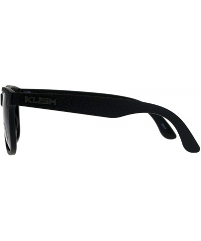 Polarized Lens Kush Sunglasses Textured Matte Black Classic Square Frame - C518KOK65IQ $10.17 Square