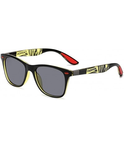 Classic Polarized Sunglasses Vintage - C4black Yellow Grey - C3199L92H5Y $10.67 Goggle