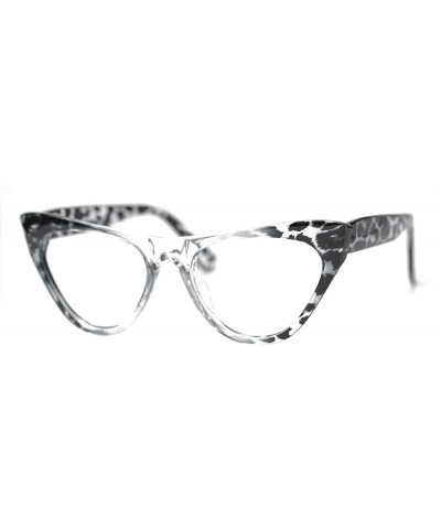 Womens Leopard Pattern Cat Eye Reading Glasses Quality Eye Glass Frame - Black Leopard - C818IG3HN0Z $8.20 Round
