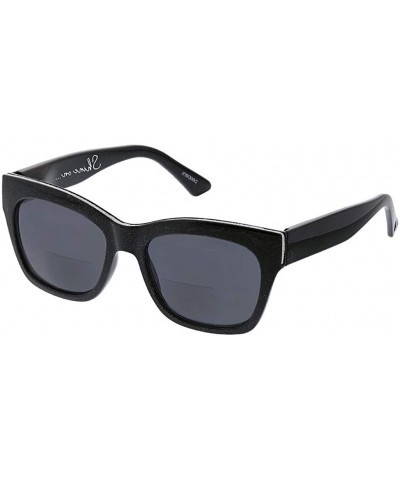 Women's Shine On Square Hideaway Bifocal Sunglasses - Black - 53 mm + 2.5 - C418OIGR8R8 $24.14 Square