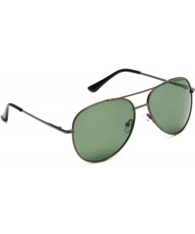 Polarized Aviator Sunglasses Many Colors - Gun Metal/Green - 01 - CS182AHZW0X $7.08 Aviator