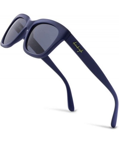 Polarized Sunglasses For Men Or Women Vintage Designer - Navy - CL18NZGLMIG $34.00 Wayfarer