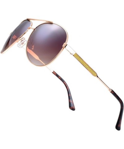 Classic Crystal Elegant Women Beauty Design Sunglasses Gift Box - L162-gold - CT18M0KA4SQ $21.73 Oval