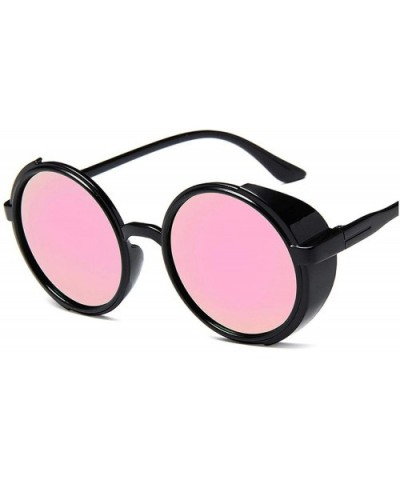 Lady Retro Round Punk Lens Sunglasses Men/Women Vintage Luxury Mirror Tinted Color - 2 - CM198ZSA8Z6 $33.59 Rimless