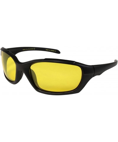 Plastic Polarized Night Driving Glasses 540435-PND - Matte Black - C111KI1VFED $6.21 Sport