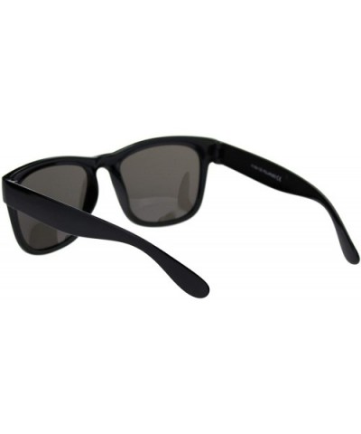 Super Light Weight Polarized Lens Hipster Oversize Horned Rim Sunglasses - Shiny Black Black - CY18SA4LREK $5.83 Oversized