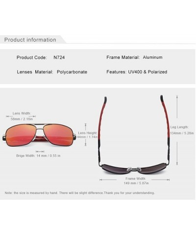 Mens polarized sunglasses-Fashion glasses for men - Silver/Red - C418E44R480 $16.09 Sport