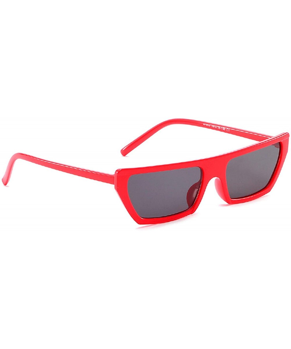 Classic style Sunglasses for women metal Resin UV400 Sunglasses - Red Frame Gray Lens - C318SAT96QX $12.76 Sport