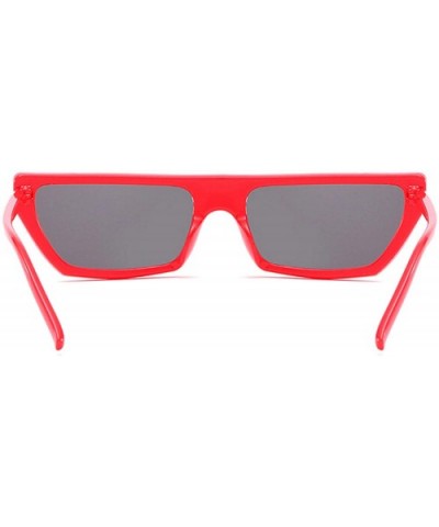 Classic style Sunglasses for women metal Resin UV400 Sunglasses - Red Frame Gray Lens - C318SAT96QX $12.76 Sport