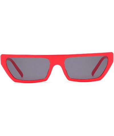 Classic style Sunglasses for women metal Resin UV400 Sunglasses - Red Frame Gray Lens - C318SAT96QX $12.76 Sport