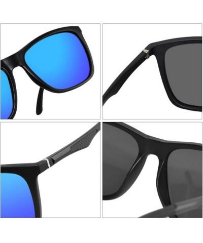 Polarized Sunglasses for Men Aluminum Mens Sunglasses Driving Rectangular Sun Glasses For Men/Women - C118TUZ5ROS $10.54 Square