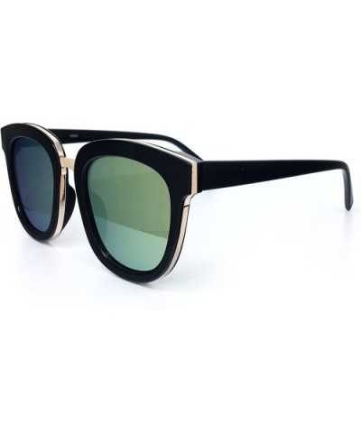 8584-1 Premium Oversized Womens Mens Mirrored Sunglasses - Rose Gold - CW18O9K60DL $14.10 Oversized