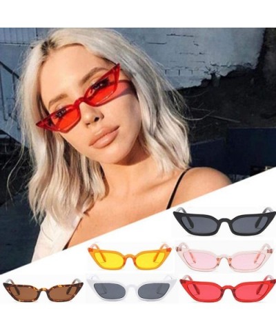 Vintage Cat Eye Sunglasses Retro Small Frame Uv400 Eyewear Fashion Ladies - Brown - CP18RXUDWS6 $7.12 Cat Eye