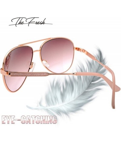 Classic Crystal Elegant Women Beauty Design Sunglasses Gift Box - L163-rose Gold - CB18M0W3XSK $12.78 Round