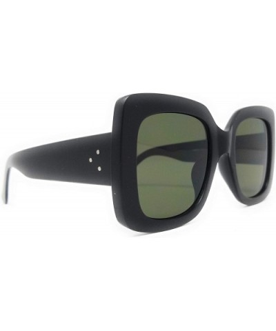 Oversized Bold Thick Black Square Frame Wide Arm Sunglasses Women Modern Hipster Fashion Shades - SM1122 - C918L8Z0KXU $12.20...