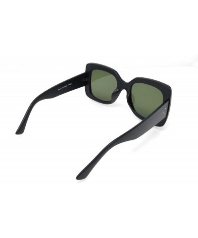 Oversized Bold Thick Black Square Frame Wide Arm Sunglasses Women Modern Hipster Fashion Shades - SM1122 - C918L8Z0KXU $12.20...