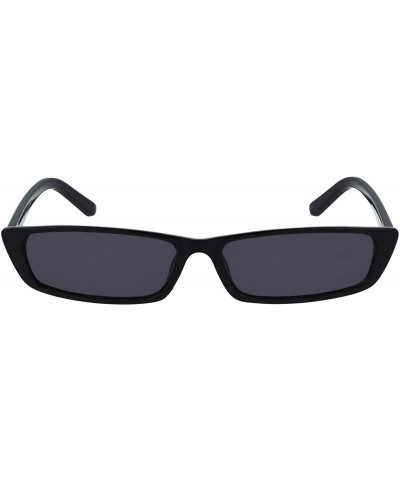 8509 Rectangular Fashion Sunglasses - UV Protection - Black - C618O7N43LX $18.19 Sport