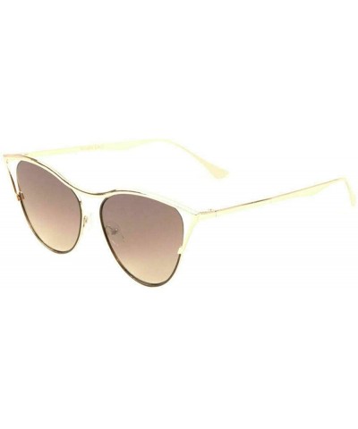 Women's Cat Eye Wire Metal Frame Retro Sunglasses - Gold Metallic Frame - C718WNCTONN $5.50 Cat Eye