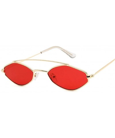 Women Cat Eye Sunglasses Cute Sexy Summer Retro Small Frame Black Red Cateye Sun Glasses - Silverorange - CJ198Y3674D $8.36 C...