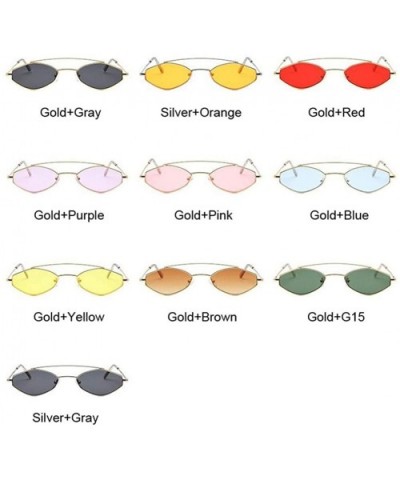 Women Cat Eye Sunglasses Cute Sexy Summer Retro Small Frame Black Red Cateye Sun Glasses - Silverorange - CJ198Y3674D $8.36 C...