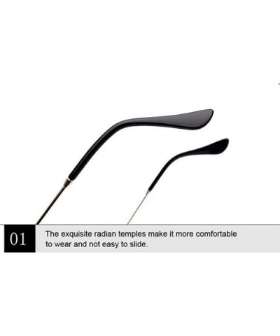 Classic Round Polarized Sunglasses For Women-Eyewear Mirror Lens For Outdoor - E - C1190OG3SKD $31.15 Rectangular