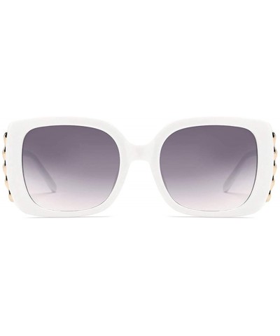 Sunglasses Female Sunglasses Retro Glasses Men and women Sunglasses - White - CB18LIXH4GA $5.23 Sport