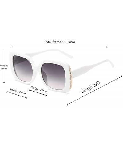 Sunglasses Female Sunglasses Retro Glasses Men and women Sunglasses - White - CB18LIXH4GA $5.23 Sport