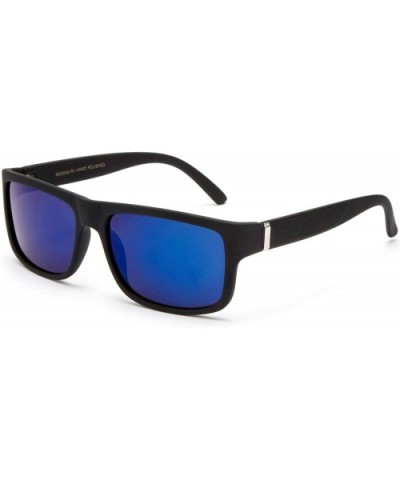 Flat Top Square Gradient Frame Womens Mens Super Oversized Unisex Fashion Sunglasses - Rubber Black/Blue - CC11P2BKVFD $7.76 ...