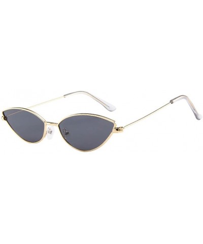 Glasses Mens Womens Small Frame Cat Eye Oval Retro Vintage Sunglasses Eyeglasses(B) - CS195WK5WYN $6.18 Aviator