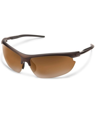 Slant Polarized Sunglasses - Matte Brown - CI18750CXLZ $22.82 Rimless