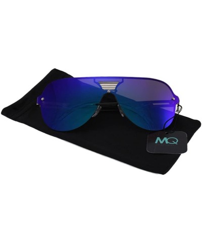 Everest - Reflective Mirror Lens Shield Sunglasses with Metal Temple Accents Includes Microfiber Pouch - CZ187WOI4MR $11.06 G...