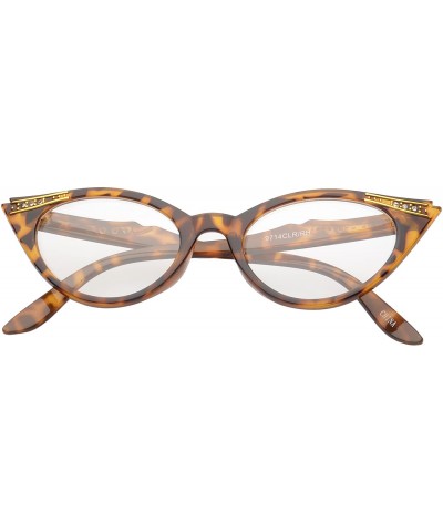 Designer's Vintage Inspired Luxury Glasses UV400 Clear Lens - Light-leopard - C911NUXSG3J $6.98 Wayfarer