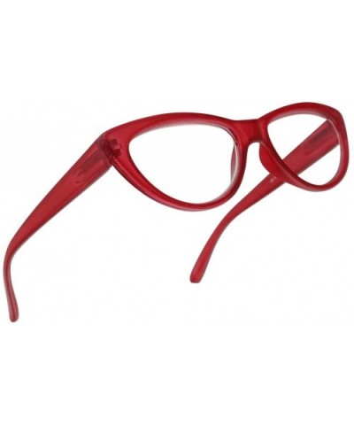 Small and Narrow Candy Colored Chic Cat Eyes Reading Readers Glasses with Spring Hinge (Red - 3.50) - Red - C718Q9CLK30 $14.9...