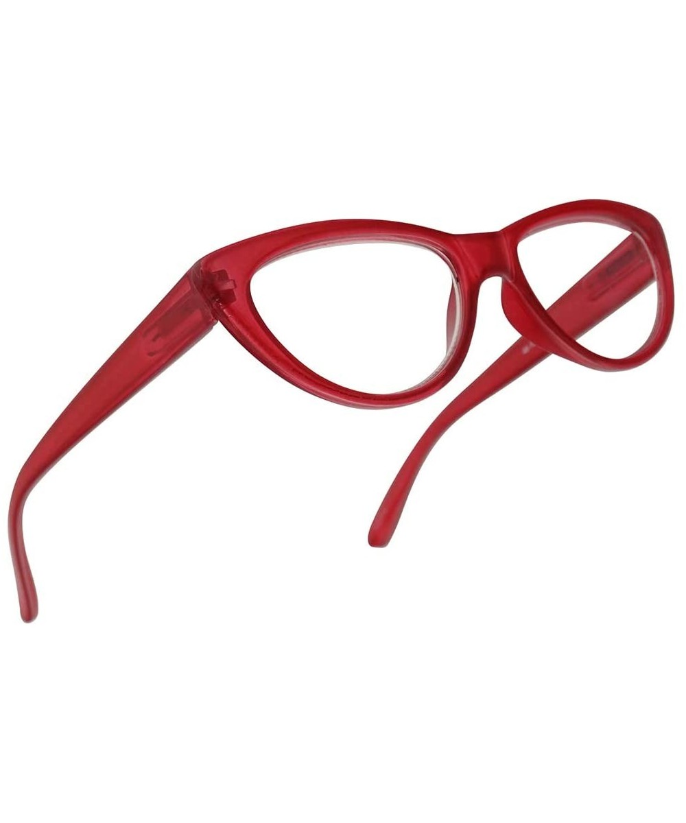 Small and Narrow Candy Colored Chic Cat Eyes Reading Readers Glasses with Spring Hinge (Red - 3.50) - Red - C718Q9CLK30 $14.9...