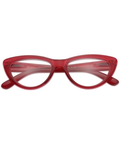 Small and Narrow Candy Colored Chic Cat Eyes Reading Readers Glasses with Spring Hinge (Red - 3.50) - Red - C718Q9CLK30 $14.9...